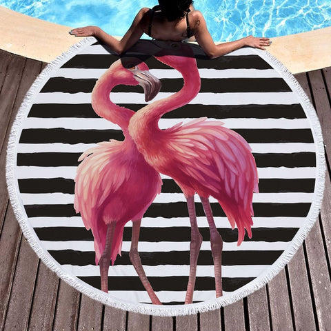 Beach Towel Swimming Bath Flamingo