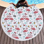 Beach Towel Swimming Bath Summer Flamingo